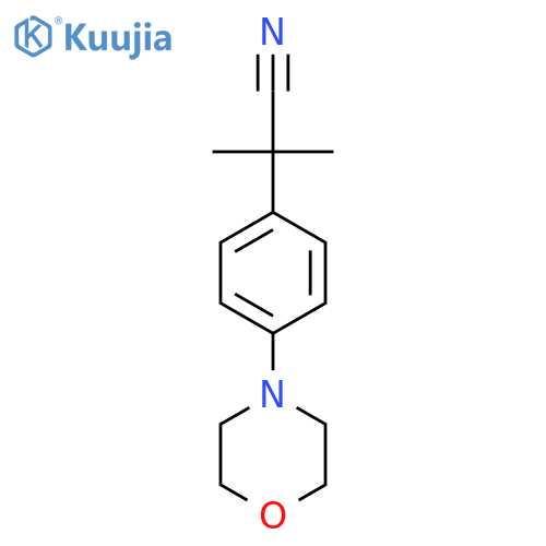 2-methyl-2-4-(morpholin-4-yl)phenylpropanenitrile structure