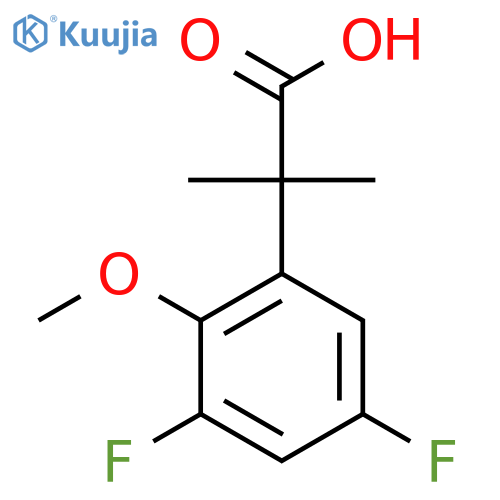 2-(3,5-difluoro-2-methoxyphenyl)-2-methylpropanoic acid structure