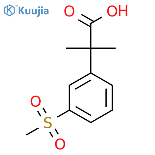 2-(3-methanesulfonylphenyl)-2-methylpropanoic acid structure