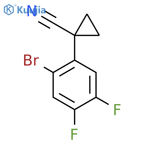 1-(2-bromo-4,5-difluorophenyl)cyclopropane-1-carbonitrile structure