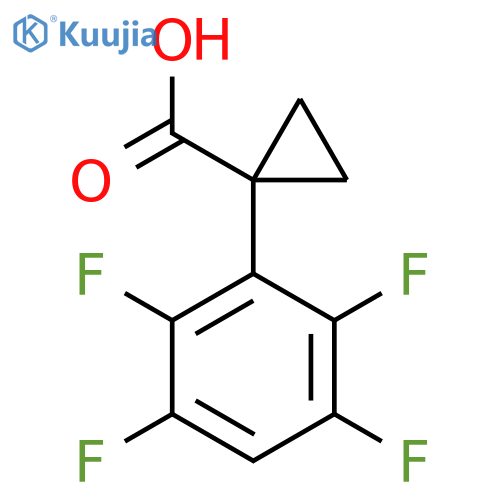 1-(2,3,5,6-tetrafluorophenyl)cyclopropane-1-carboxylic acid structure