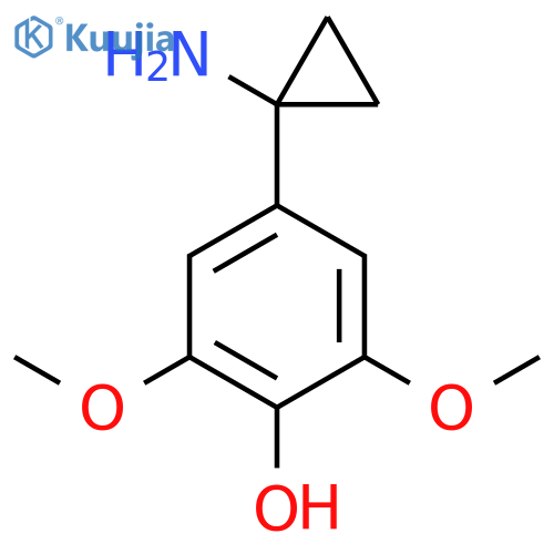 4-(1-aminocyclopropyl)-2,6-dimethoxyphenol structure
