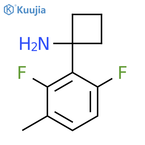 1-(2,6-difluoro-3-methylphenyl)cyclobutan-1-amine structure