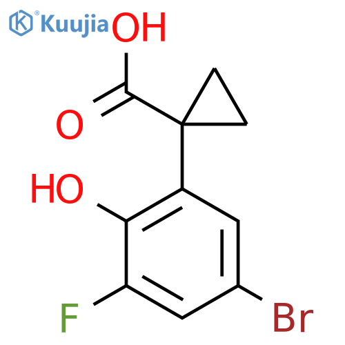 1-(5-bromo-3-fluoro-2-hydroxyphenyl)cyclopropane-1-carboxylic acid structure