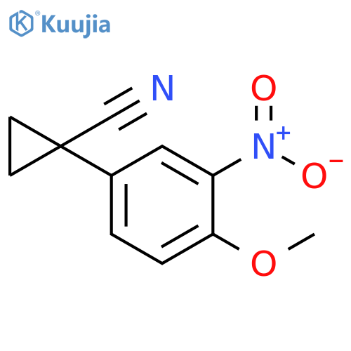 1-(4-methoxy-3-nitrophenyl)cyclopropane-1-carbonitrile structure