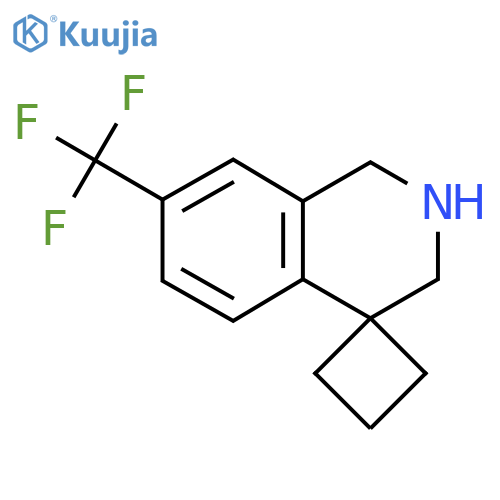 7'-(trifluoromethyl)-2',3'-dihydro-1'H-spirocyclobutane-1,4'-isoquinoline structure