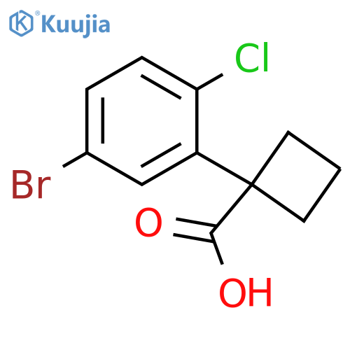 1-(5-bromo-2-chlorophenyl)cyclobutane-1-carboxylic acid structure