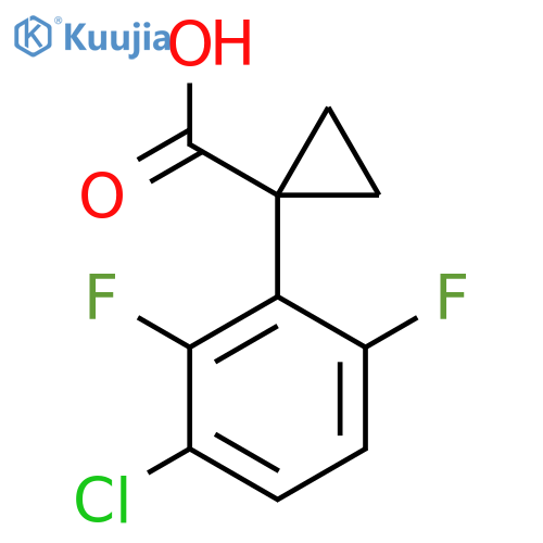1-(3-chloro-2,6-difluorophenyl)cyclopropane-1-carboxylic acid structure