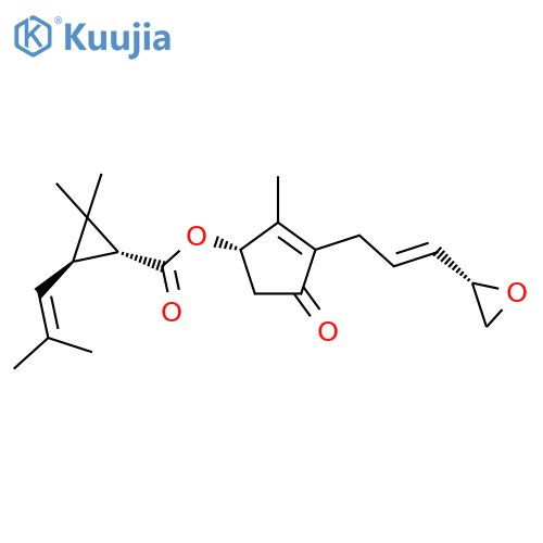 Cyclopropanecarboxylicacid, 2,2-dimethyl-3-(2-methyl-1-propenyl)-,2-methyl-3-(3-oxiranyl-2-propenyl)-4-oxo-2-cyclopenten-1-yl ester, [1R-[1a[S*[Z(S*)]],3b]]- (9CI) structure
