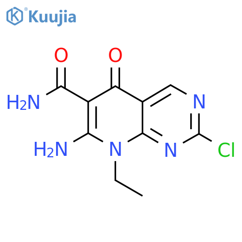 7-Amino-2-chloro-8-ethyl-5-oxo-5,8-dihydropyrido[2,3-d]pyrimidine-6-carboxamide structure