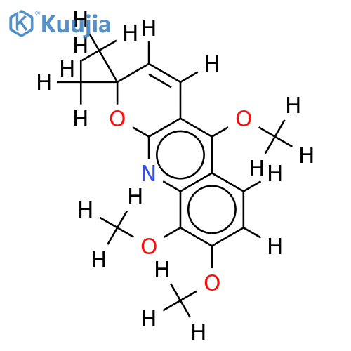 8, 9-Dimethoxy-5-Methoxy-2, 2-dimethyl-2H-pyrano[2, 3-b]quinoline, 9CI structure