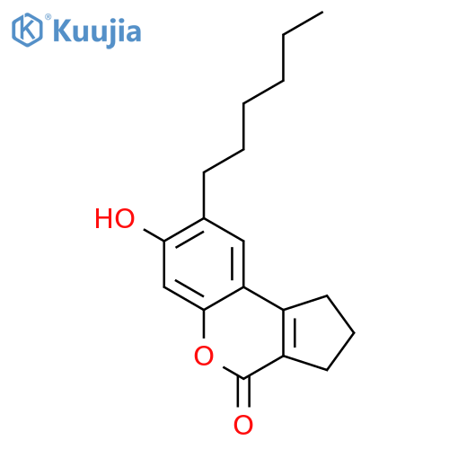 8-Hexyl-7-hydroxy-2,3-dihydrocyclopentacchromen-4(1H)-one structure