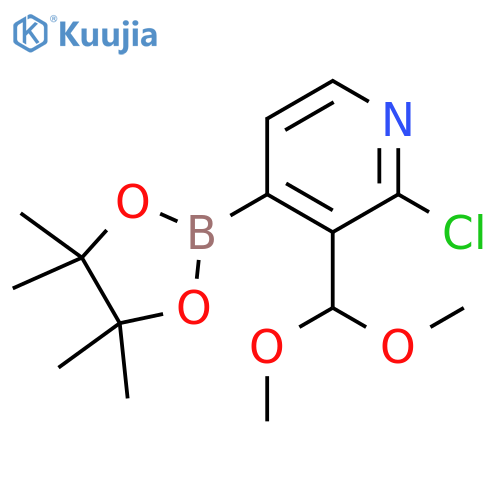 2-Chloro-3-(dimethoxymethyl)-4-(4,4,5,5-tetramethyl-1,3,2-dioxaborolan-2-yl)pyridine structure