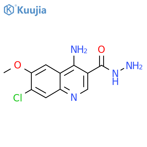 4-Amino-7-chloro-6-methoxyquinoline-3-carbohydrazide structure