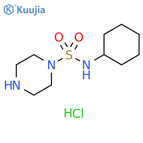N-cyclohexylpiperazine-1-sulfonamide hydrochloride structure