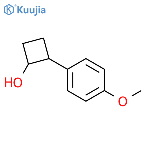 2-(4-Methoxyphenyl)cyclobutan-1-ol structure