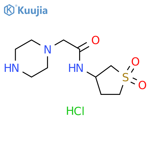 N-(1,1-dioxo-1λ?-thiolan-3-yl)-2-(piperazin-1-yl)acetamide dihydrochloride structure