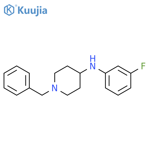 N-(3-fluorophenyl)-1-(phenylmethyl)-4-piperidinamine structure