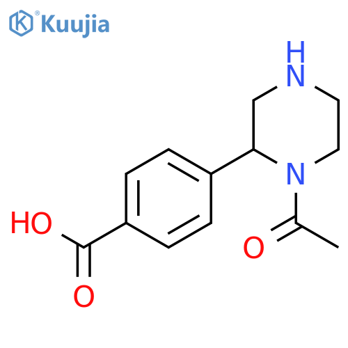 4-(1-Acetylpiperazin-2-yl)benzoic acid structure