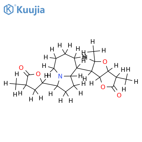 (3aR)-3t,5t-dimethyl-tetrahydro-6t-[(9R)-3c-((2S)-4c-methyl-5-oxo-tetrahydrofuran-2r-yl)-(9r)-octahydro-1H-pyrrolo[1,2-a]azepin-9-yl]-(3aR,6ac)-3H-furo[3,2-b]furan-2-one structure