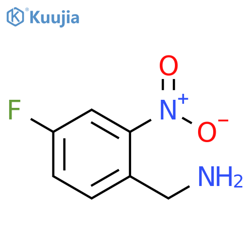 (4-fluoro-2-nitrophenyl)methanamine structure