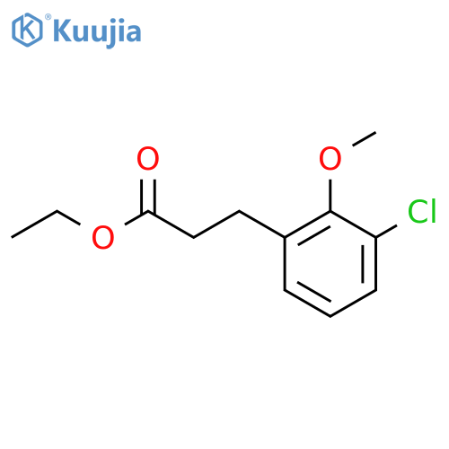 Ethyl 3-(3'-chloro-2'-methoxyphenyl)propionate structure