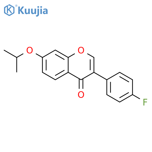 3-(4-fluorophenyl)-7-(propan-2-yloxy)-4H-chromen-4-one structure