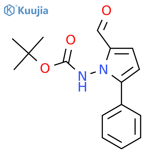 Tert-butyl (2-formyl-5-phenyl-1H-pyrrol-1-YL)carbamate structure