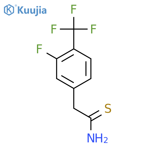 2-3-fluoro-4-(trifluoromethyl)phenylethanethioamide structure