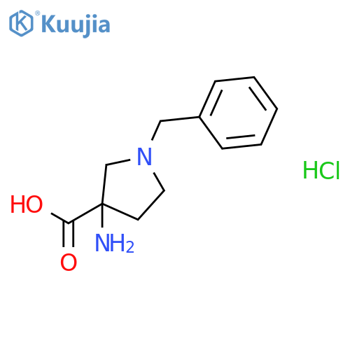 3-Amino-1-benzylpyrrolidine-3-carboxylic acid hydrochloride structure