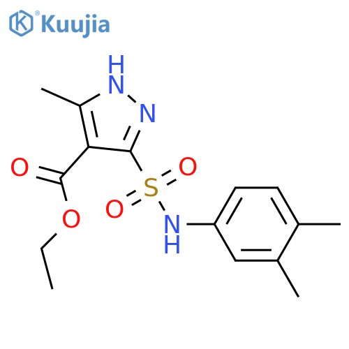 ethyl 5-[(3,4-dimethylphenyl)sulfamoyl]-3-methyl-1H-pyrazole-4-carboxylate structure