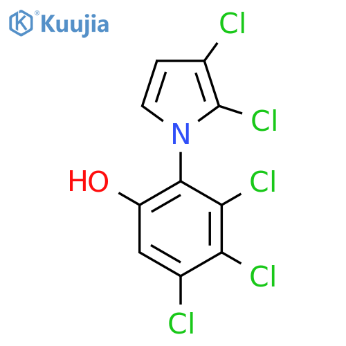 Phenol,3,4,5-trichloro-2-(2,3-dichloro-1H-pyrrol-1-yl)-, (+)- (9CI) structure