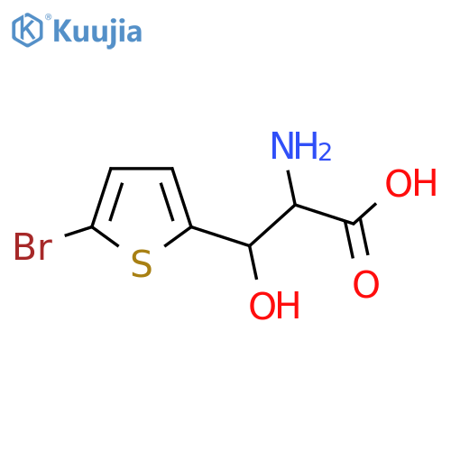 2-amino-3-(5-bromothiophen-2-yl)-3-hydroxypropanoic acid structure
