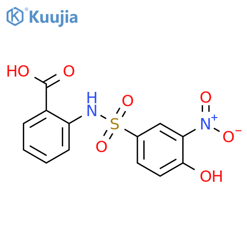 2-(4-Hydroxy-3-nitrobenzene)sulfonamidobenzoic acid structure