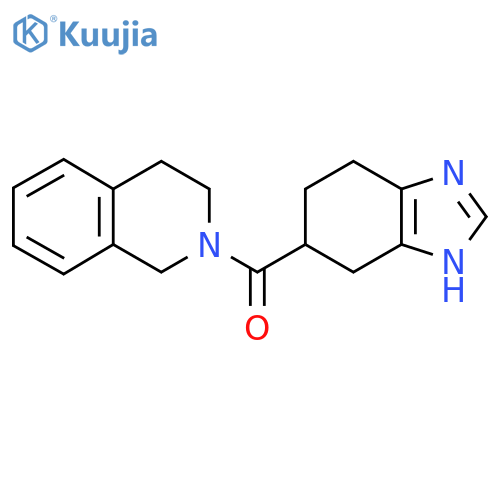 2-(4,5,6,7-tetrahydro-1H-1,3-benzodiazole-5-carbonyl)-1,2,3,4-tetrahydroisoquinoline structure