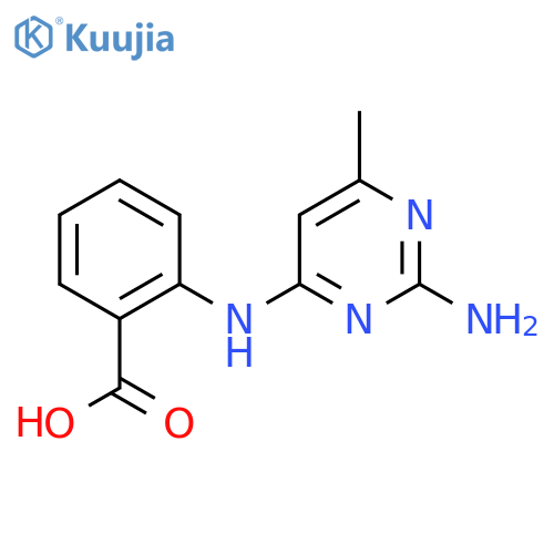 N-(2-Amino-6-methyl-4-pyrimidinyl)anthranilic acid structure
