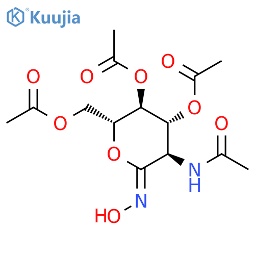 2-Acetamido-3,4,6-tri-O-acetyl-2-deoxy-D-glucohydroximo-1,5-lactone structure
