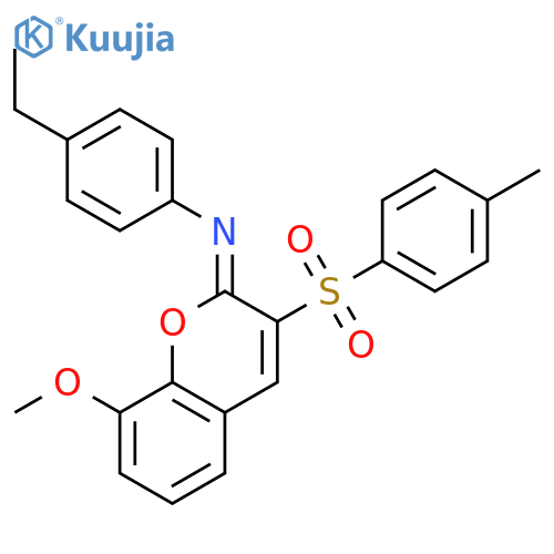 (2Z)-N-(4-ethylphenyl)-8-methoxy-3-(4-methylbenzenesulfonyl)-2H-chromen-2-imine structure