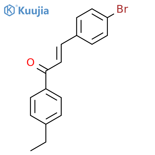 (2E)-3-(4-Bromophenyl)-1-(4-ethylphenyl)prop-2-en-1-one structure