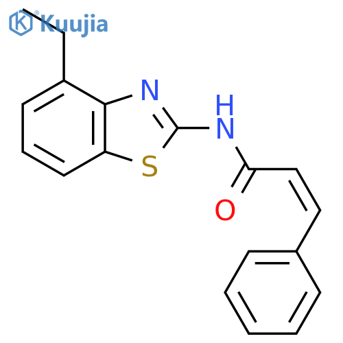 (2Z)-N-(4-ethyl-1,3-benzothiazol-2-yl)-3-phenylprop-2-enamide structure