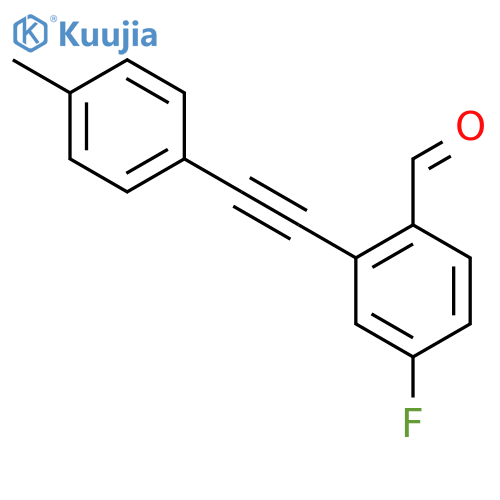 4-Fluoro-2-(p-tolylethynyl)benzaldehyde structure