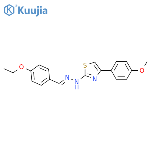 (2Z)-2-(E)-2-(4-ethoxyphenyl)methylidenehydrazin-1-ylidene-4-(4-methoxyphenyl)-2,3-dihydro-1,3-thiazole structure