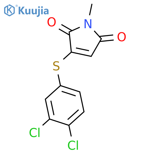 1H-Pyrrole-2,5-dione, 3-[(3,4-dichlorophenyl)thio]-1-methyl- structure
