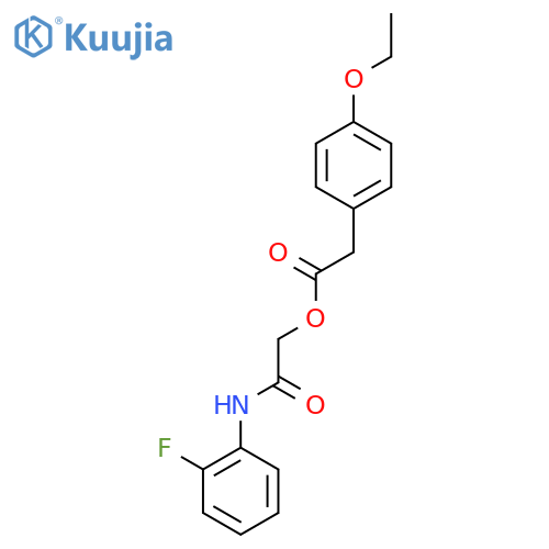 [(2-fluorophenyl)carbamoyl]methyl 2-(4-ethoxyphenyl)acetate structure
