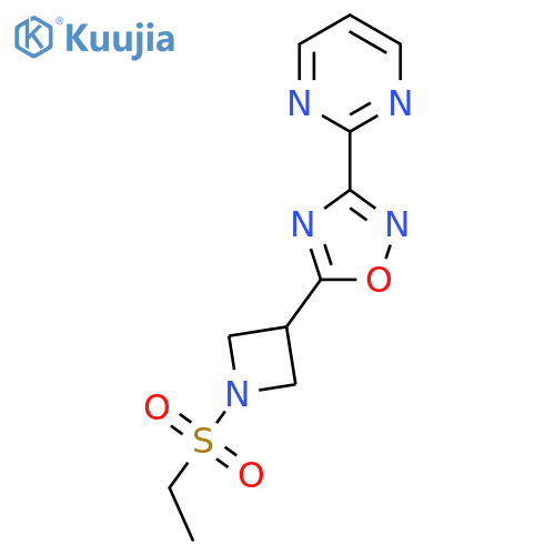 2-{5-1-(ethanesulfonyl)azetidin-3-yl-1,2,4-oxadiazol-3-yl}pyrimidine structure