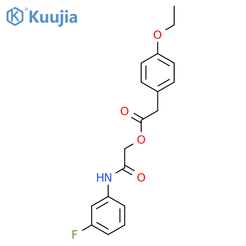 [(3-fluorophenyl)carbamoyl]methyl 2-(4-ethoxyphenyl)acetate structure