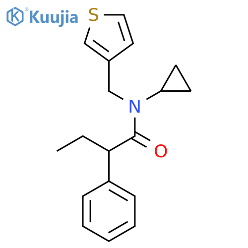 N-cyclopropyl-2-phenyl-N-(thiophen-3-yl)methylbutanamide structure