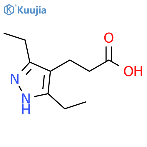 3-(3,5-diethyl-1H-pyrazol-4-yl)propanoic acid structure