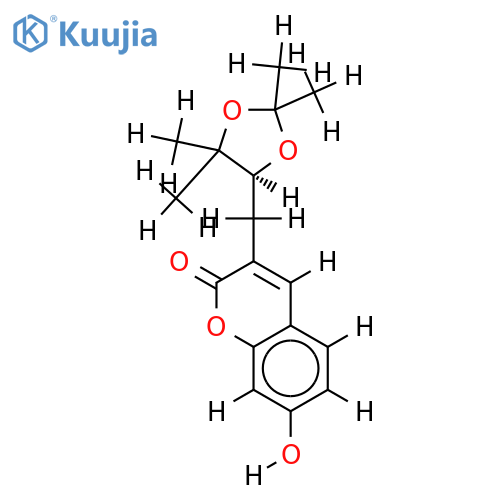 7-hydroxy-3-[2,3-acetonide-(3-methylbutane)]coumarin structure