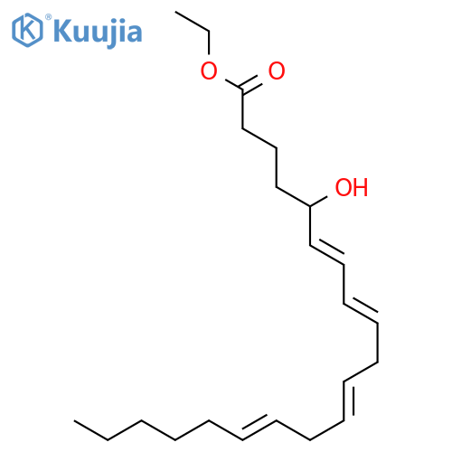 (+)-(5S,6E,8Z,11Z,14Z)-ethyl 5-hydroxyicosa-6,8,11,14-tetraenoate structure
